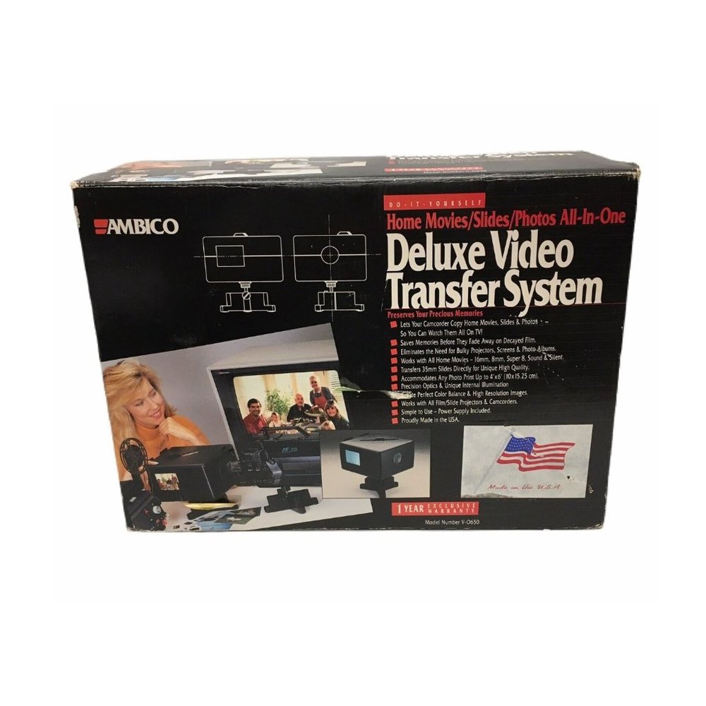 Vintage AMBICO Deluxe Video Transfer System Model No. V-0650 Untested